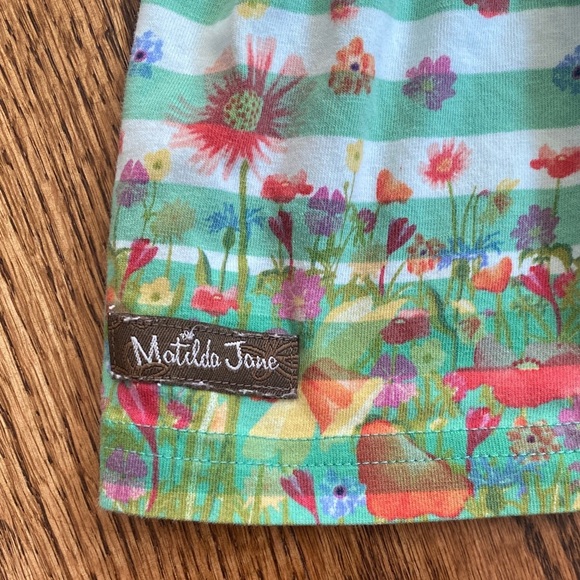 Green striped Matilda Jane Backyard Oasis dress, size 3-6M. Like new condition - Picture 8 of 10